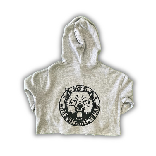 Ladies Wolf Crop Hoodie